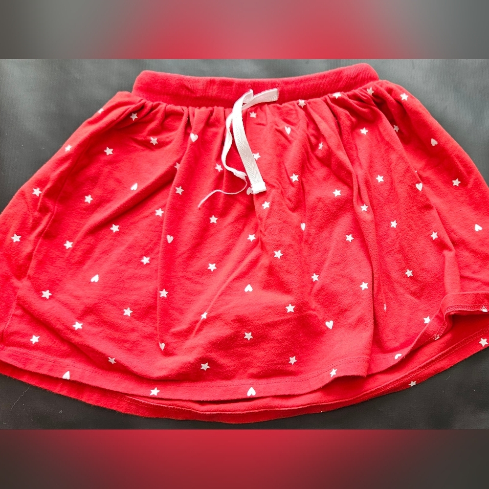 Red white star skort